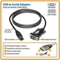 Cable, Set of 2, 5 ft. USB To RS232 / DB9 Serial Cable Assembly adapter